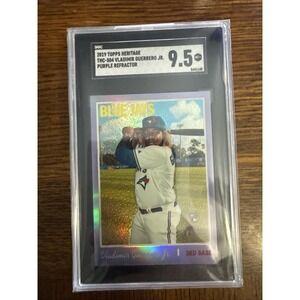 Vladimir Guerrero Jr 2019 Topps Heritage Chrome PURPLE Refractor RC #504 Sgc 9.5